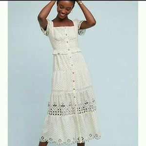 Anthropologie prairie eyelet dress